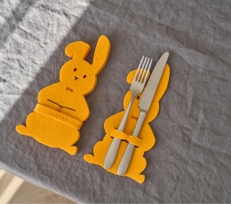 Velykinis įrankių dėkliukas "Zuikis", geltonas (4 vnt.)