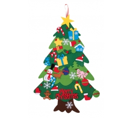Žaidimas su klijuojamomis dekoracijomis "Kalėdų eglė" 
