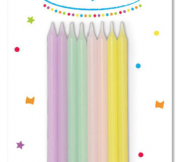 Žvakutės, ilgos pastelinės (16 vnt./14 cm) 0