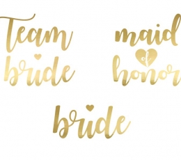 Ajutised tattood "Team bride" (13 tk.)