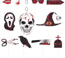 Aksessuaarid fotosessiooniks "Verine Halloween" (12 tk.)