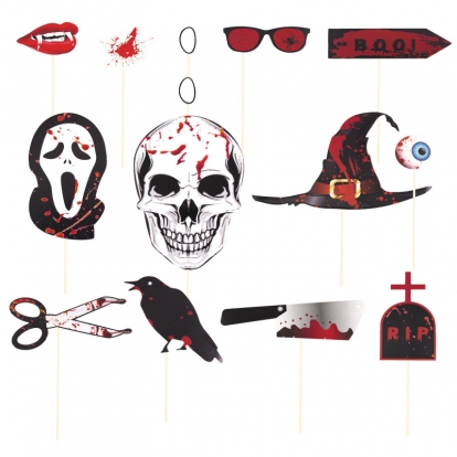 Aksessuaarid fotosessiooniks "Verine Halloween" (12 tk.)
