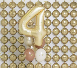 Folinis balionas "4", auksinis (86 cm), auksinis matinis 1 Folinis balionas "4", auksinis (86 cm), auksinis matinis 1
