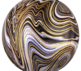 Foolium õhupall-marblez, kuldne mustaga (38x40cm)