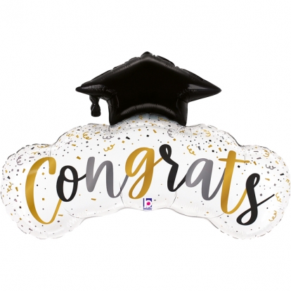 Fooliumist õhupall "Congrats confetti" (90 x 57 cm)