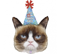 Fooliumist õhupall "Grumpy Cat party" (91 cm)