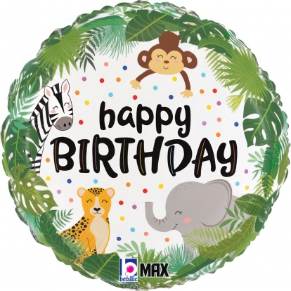 Fooliumist õhupall "Jungle Birthday" (46 cm)