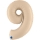 Fooliumist õhupall number "9", kreemjas (102 cm)