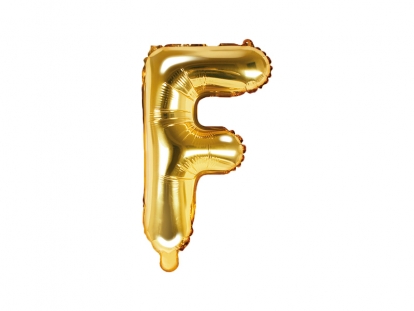 Fooliumist õhupall-täht "F", kuldne (35 cm)