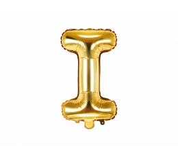   Fooliumist õhupall-täht "I", kuldne (35 cm)