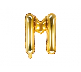   Fooliumist õhupall-täht "M", kuldne (35 cm)