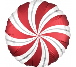  Fooliumist õhupall"Punane pulgakomm" (45 cm)