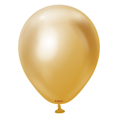 Kroomitud õhupall, kuldne (12 cm/Kalisan)