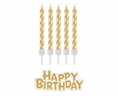 Küünlad „Happy Birthday keerud“ (16 tk)