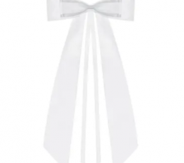 Lint-kaunistus autole, valge (14 cm)