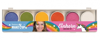 Meigipalett "Ükssarvik" pintslitega (6 värvi)