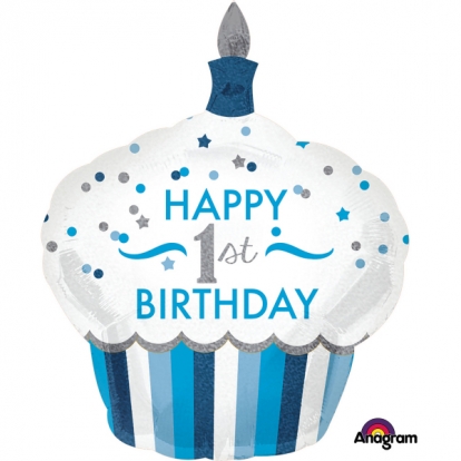 Õhupall "1. sünnipäevatort", sinine (73x91 cm)