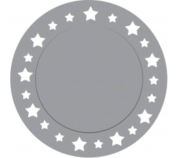 Papist alused, hõbedased tähed (6 tk./33 cm)