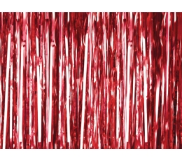  Punane fooliumkardin (243 x 91  cm)