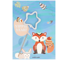 Säraküünal kaardiga "Forest animals" (11x8 cm)        