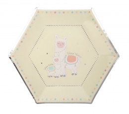Taldrikud "Laama love" (8 tk./22 cm)  