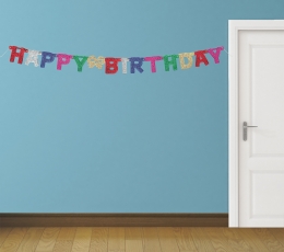 Vanik "Happy Birthday",  mitmevärviline (1,42 m) 1