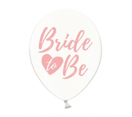 Õhupallid "Bride to be" läbipaistev-roosa (6 tk./30 cm)