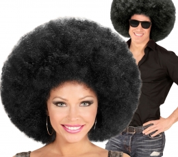Afro parūka, melna