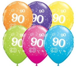Baloni "90", krāsaini (6 gab. / 28 cm)