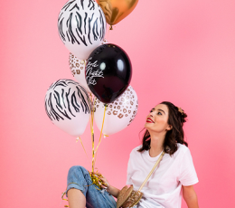 Balons, balts ar zebras rakstu (30 cm) 1