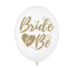 Balons "Bride to be", caurspīdīgs, pelēks-zelts  (30cm)