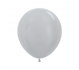 Balons, perlamutra sudraba (45 cm)