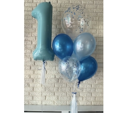 Balonu kompozīcija "Pirmie svētki"