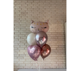Balonu kompozīcija "Rozā"