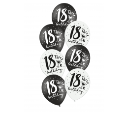  Balonu pušķis "18. dzimšanas diena"
