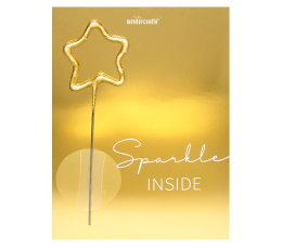 Brīnumsvecīte ar kartiņu "Sparkle inside" (11x8 cm)