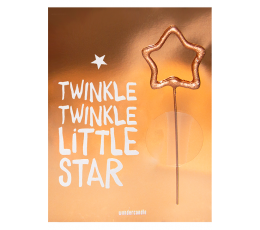 Brīnumsvecīte ar kartiņu  "Twinkle twinkle little star" (11x8 cm)   