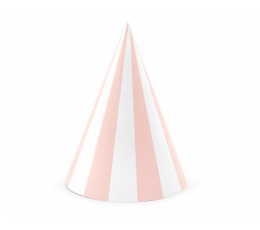 Cepurītes, rozā-baltas svītrainas ( 6 gab)