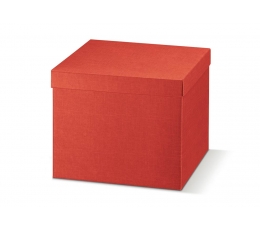 Dāvanu kastīte ar vāku, sarkana (300x300x240 mm) TIKAI AR VENIPAK!