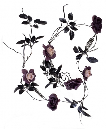 Dekoratīva ziedu virtene, violeta (2,2 m)