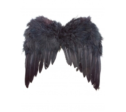 Eņģeļa spārni, melni (35 cm)