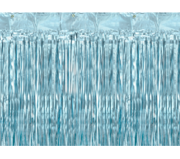 Folija aizkari- lietutiņš, gaiši zili (90x250 cm)