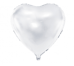 Folija balons "Balta sirds" (45 cm)