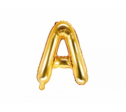 Folija balons -burts "A", zelta (35 cm)