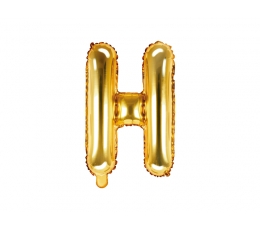 Folija balons -burts "H", zelta (35 cm)