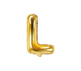 Folija balons -burts "L", zelta (35 cm)