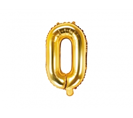 Folija balons -burts "O", zelta (35 cm)