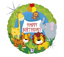Folija balons "Dzimšanas diena džungļos" (46 cm)