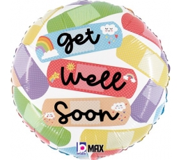 Folija balons "Get well soon plāksteri" (46 cm)