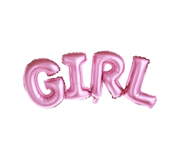 Folija balons "Girl", rozā  (74x33cm)